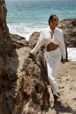 White Saylor Linen Sarong 23 White Saylor Linen Sarong -Lady Clothing Store SUMMER5 PART2 92