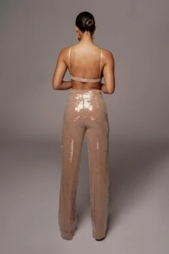 Tan Elowen Sequin Trousers 32 Tan Elowen Sequin Trousers -Lady Clothing Store VDAY2021 PRODUCT 191 2b6f5773 87a1 4ba4 ad6d 4b185041677f