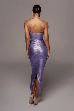 Purple Rubi Cowl Neck Cocktail Dress -Lady Clothing Store VDAY2021 PRODUCT 85