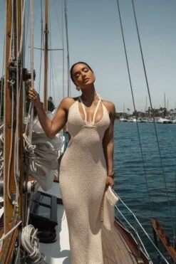 Buttercream Serenity Cutout Midi Dress -Lady Clothing Store YACHTCLUB 72