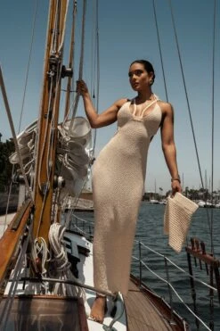 Buttercream Serenity Cutout Midi Dress -Lady Clothing Store YACHTCLUB 77