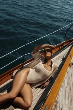 Buttercream At Ease Tank Bodysuit -Lady Clothing Store YACHTCLUB 93 33574392 6297 4f64 9852 576e0003f1f9