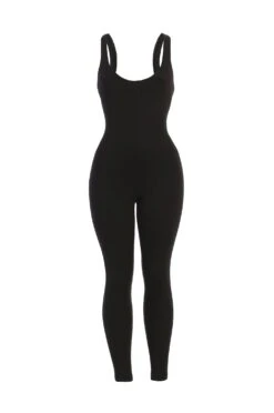 Black Alo Double Layer Jumpsuit -Lady Clothing Store blackalojumpsuit