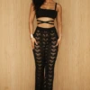 Noir Island Crochet Pants