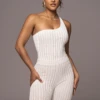 White Malibu Nights One Shoulder Bodysuit -Lady Clothing Store newarrivals 1 95b774ee 21bf 42a4 a9cc ac423b05753c